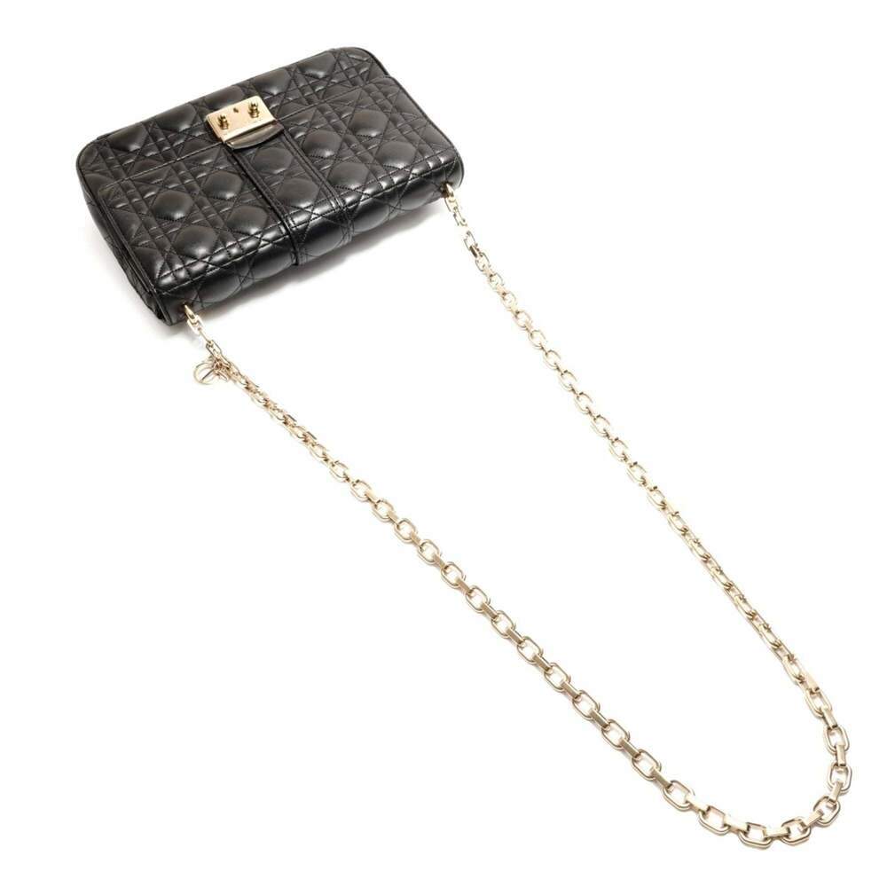 CHRISTIAN DIOR Black Leather Shoulder Bag - Picture 8 of 13